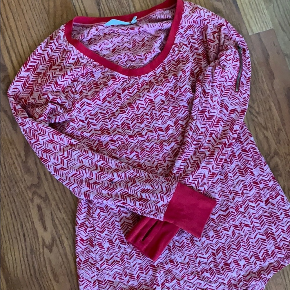 Athleta longsleeve top red